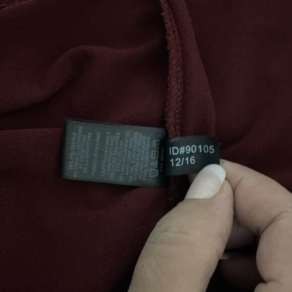 Express Burgundy Halter Maxi Dress with Pink Trim | Size Medium - Picture 10 of 13